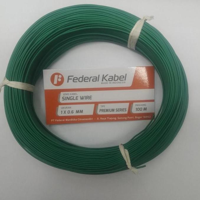 Grosir Kabel Single Wire Kawat 0,6Mm 1X0,6 Mm 0,6 Mm Federal @100Meter