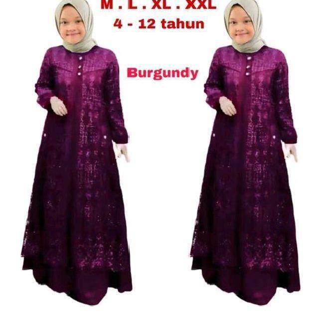 Gamis Gnbb7 Hayya Anak Gamis Burkat Ibu Dan Anak Terbaru Lebaran Dress Pesta Anak Baju Muslim Mewah 