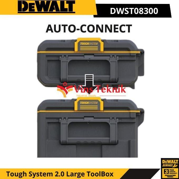 DEWALT DWST08300 ToolBox Tool Box Kotak Alat Perkakas Tough System 2.0 Large ToolBox