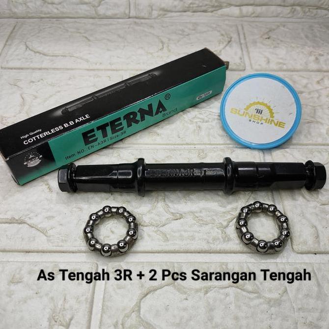 As Tengah BB Kotak Axle Mur Samping ETERNA 3R Crank Gear Piringan Sepeda MTB Federal Lipat Seli CTB