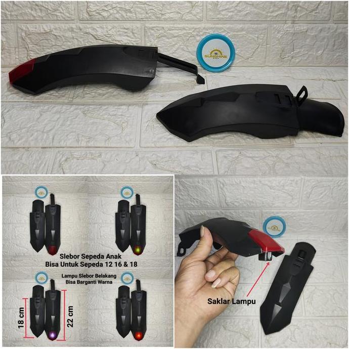 Slebor Lampu Sepeda Anak BMX CTB Mini Lipat 12 16 18 Spakbor Sepasang