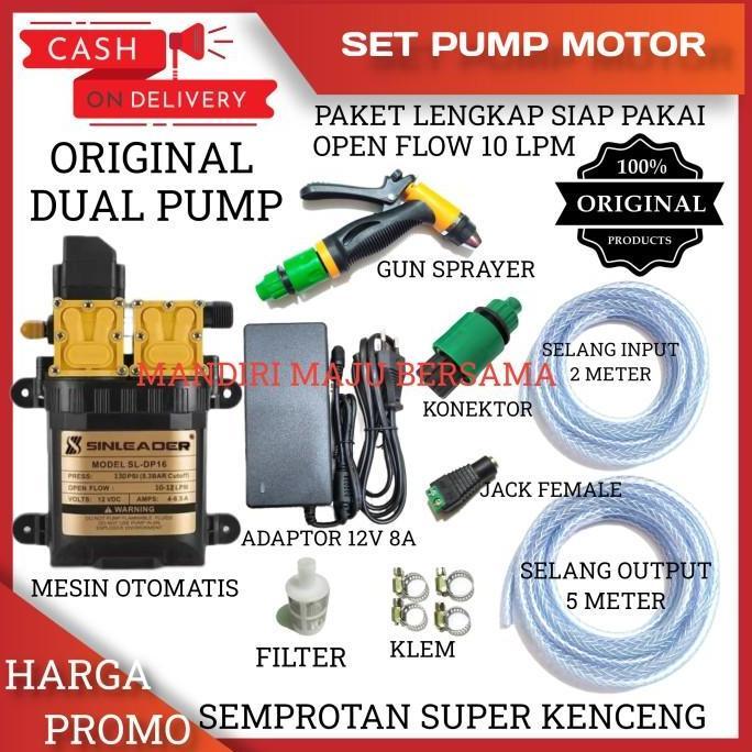 Alat Cuci Motor Mobil Ac Double Pompa Sinleader 12Lpm High Pressure Murah