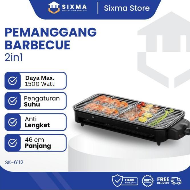 Pemanggang BBQ Elektrik Panggangan BBQ Sixma SK-6112