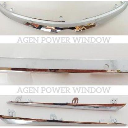 Paket Grill Kumis Bawahnya Dan List Krome Bagasi Vios Gen 3 Original