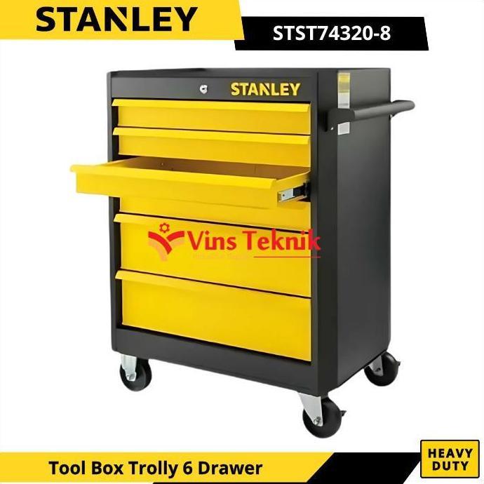 STANLEY STST74320-8 Tool Box Trolly 6 Drawer Roller Cabinet ToolBox Laci