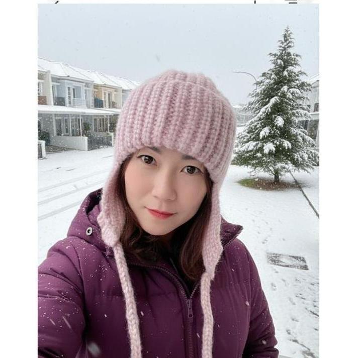 Topi Musim Dingin Eskimo Kekinian Winter Warm Knitted Wool Hat Pullover Cap Bomber Hat Ushanka