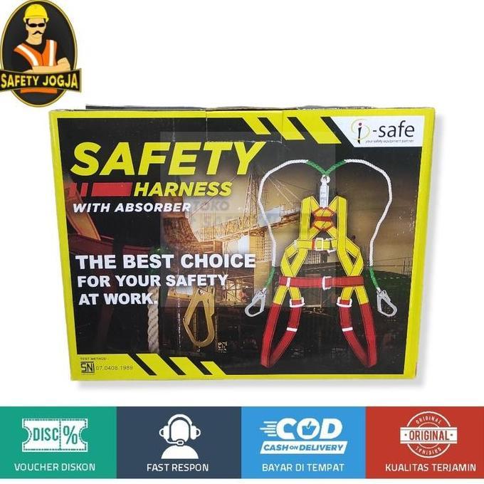 FULL BODY HARNESS/SAFETY HARNESS i-SAFE PRO ABSORBER DOUBLE HOOK BESAR SNI