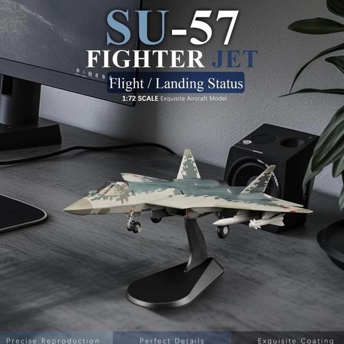 KATERINABLU SU-57 Pesawat Model 1:72 Pesawat Tempur Mainan Pesawat Tempur Model Militer