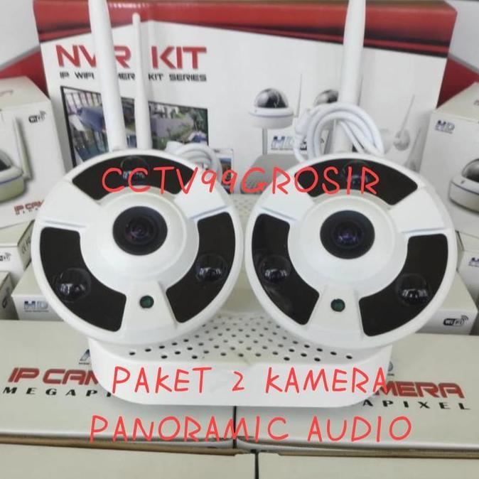 Paket camera NVR KIT 2 Kamera Indoor Panorama Audio 8MP Nvr 10Ch
