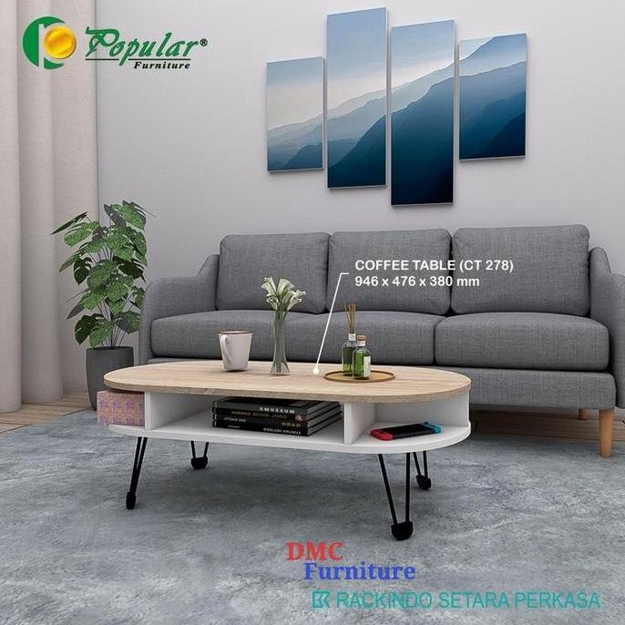 Meja Tamu Meja Sofa Meja Kopi Kaki Retro Bandung