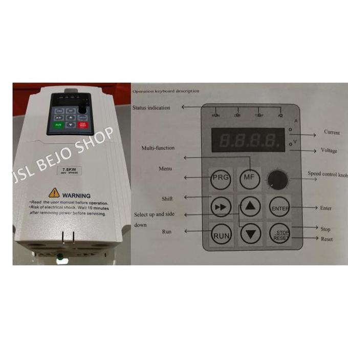 Inverter Motor Drive 380v 7.5kw 10 Hp Vfd Variable Frequency Drive