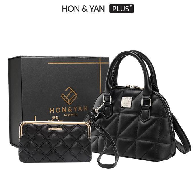 HONYAN PLUS Tas Wanita Loran Gift Set Tas Selempang Wanita Slingbag Wanita Gift Set 2 In 1 Premium