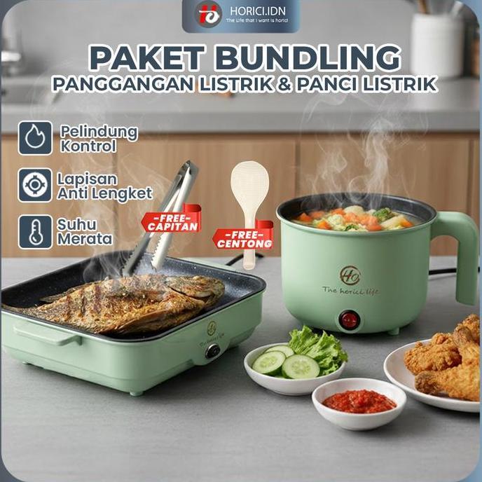 Itaratnasih - Buy 1 Free 4 Panggangan Multifungsi Bbq Elektrik Panci Pemanggang Anti Lengket Persegi