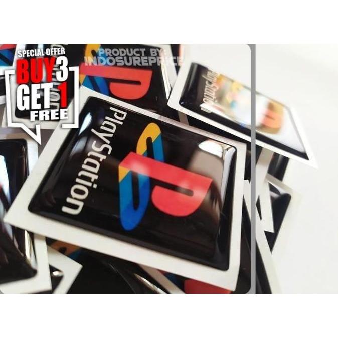 EMBLEM DASI VESPA PIAGGIO PLAY STATION PS STIKER RESIN LENTUR STIKER
