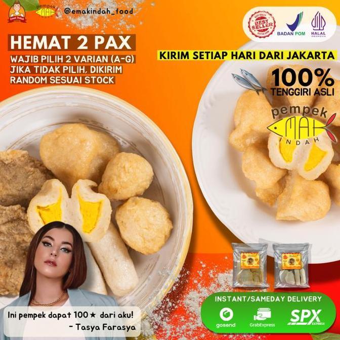 NEW PEMPEK EMAK INDAH - PEMPEK MPENAK PALEMBANG ASLI - PAKET PEMPEK 2 PAX FROZEN BEST