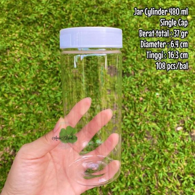 Toples Jar Cylinder 480 ml toples bumbu toples bawang goreng murah