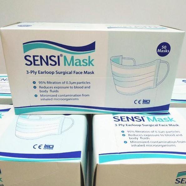 SENSI EARLOOP / MASKER EARLOOP ISI 50PCS GARANSI