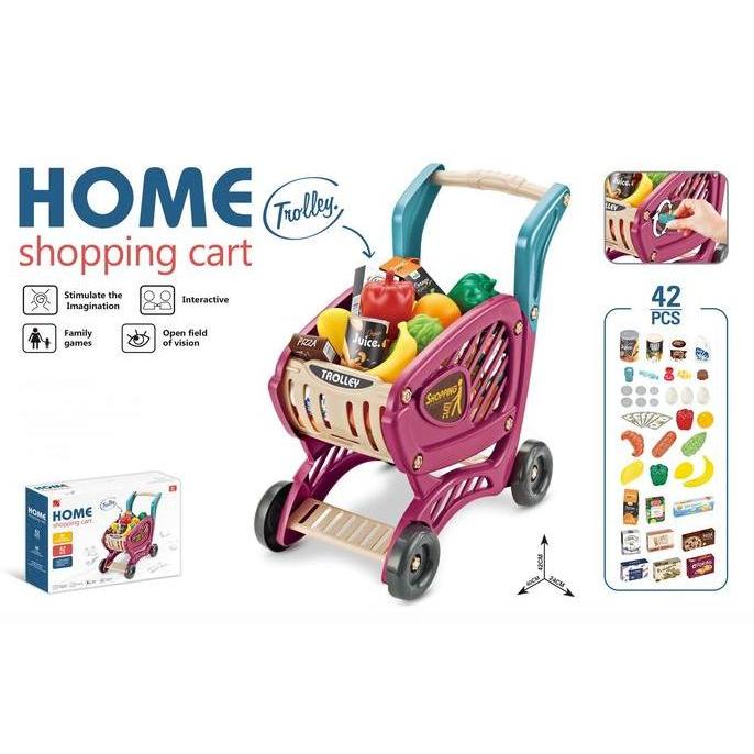 Shopping Cart Toy Trolley Mainan Keranjang Belanja Anak HW20022651