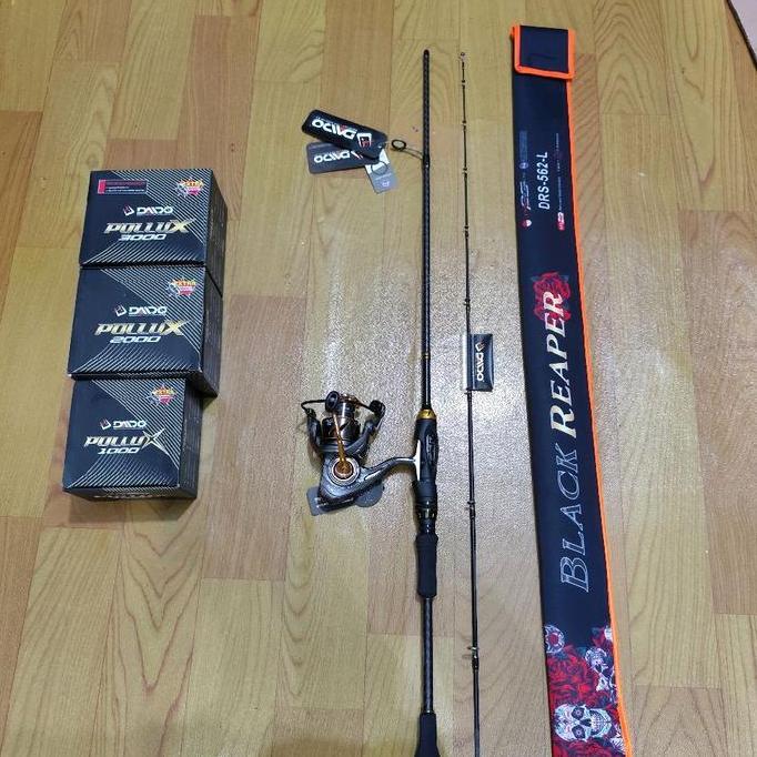 Joran daido satu set blackreaper reel daido pollux