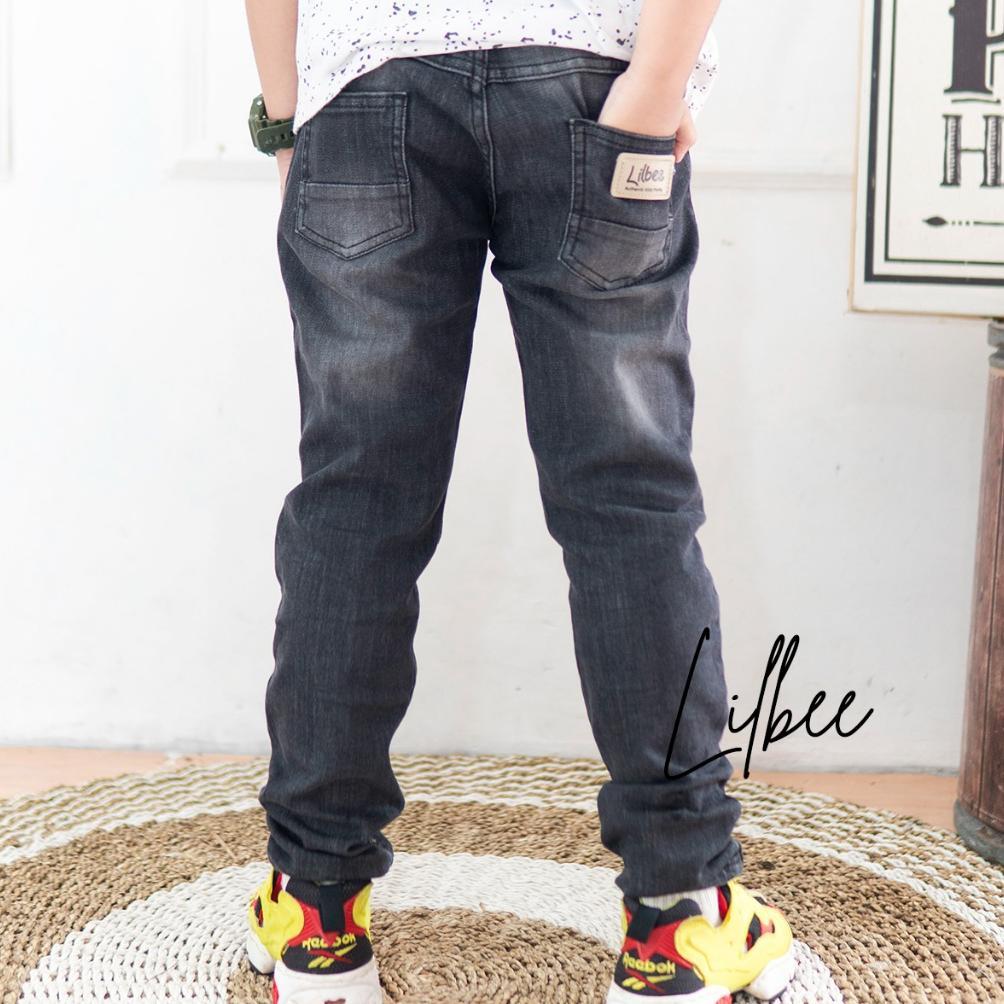 hot sale lilbee celana jeans levis panjang soft denim anak laki laki hitam stretch keren cd 003