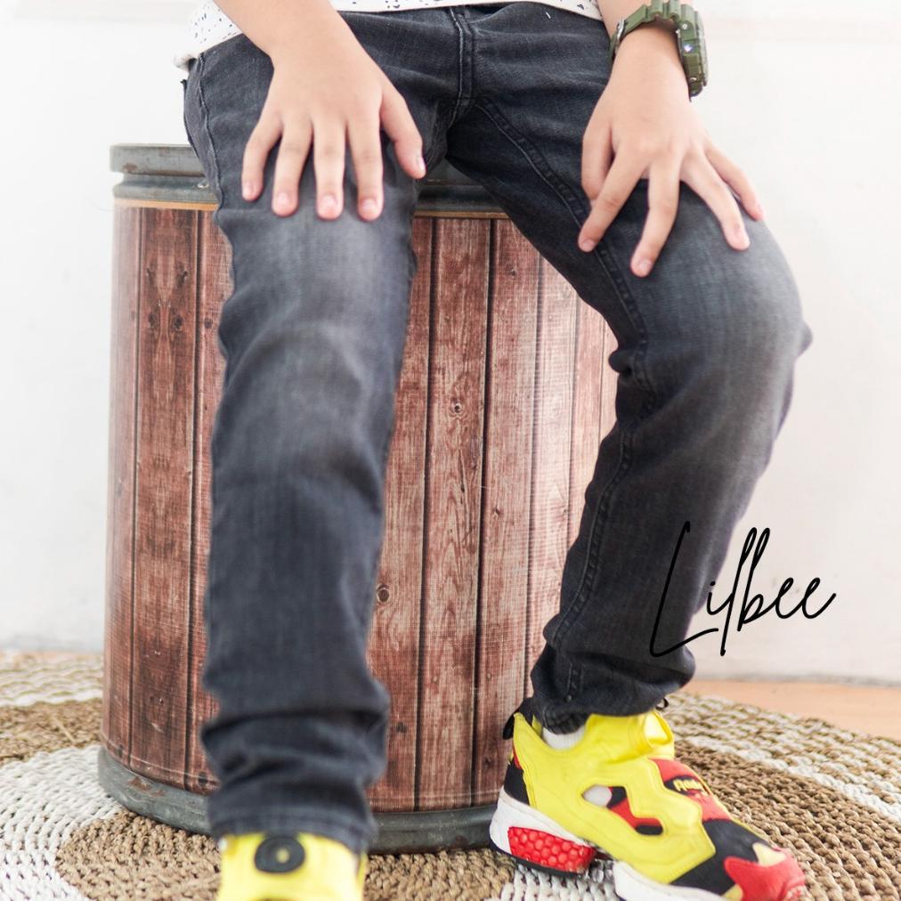 NEW PRODUCT LILBEE CELANA JEANS LEVIS PANJANG SOFT DENIM ANAK LAKI LAKI HITAM STRETCH KEREN CD 003