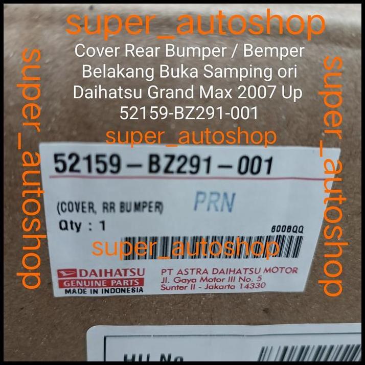 TERLARIS REAR BUMPER BEMPER BELAKANG BUKA SAMPING GRAND MAX 52159-BZ291-001 ORI 