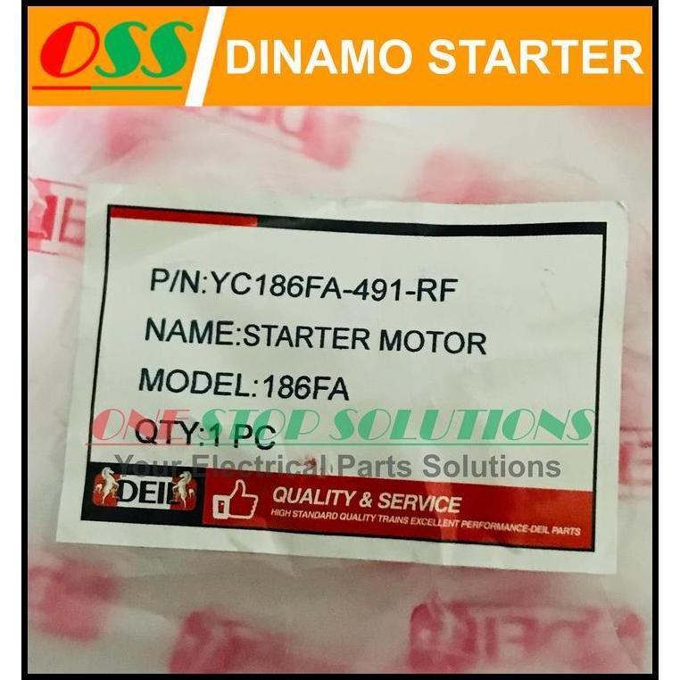 TERBARU DINAMO STARTER GENSET 186F 186FA YC186FA-491-RF 