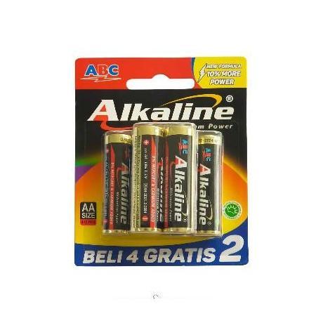 Baterai ABC ALKALINE AA isi 6