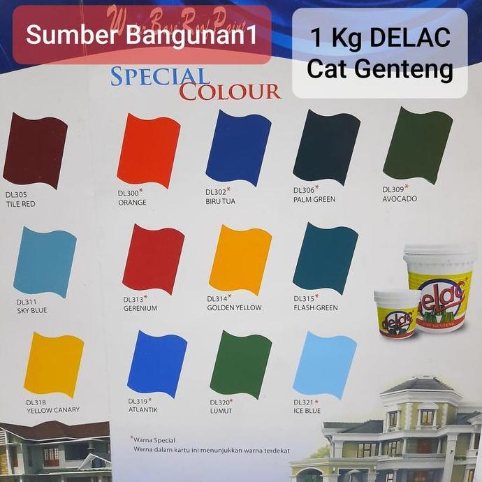 Cat Genteng DELAC tembok luar exterior dinding rumah kolam lapangan