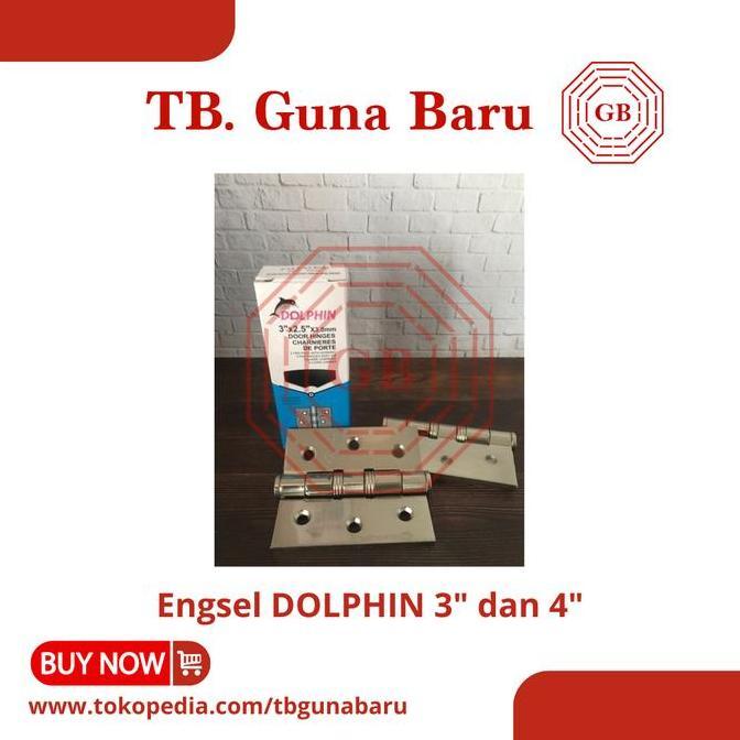 Engsel Pintu DOLPHIN 3" 4" Inch Engsel Jendela Tebal Stainless