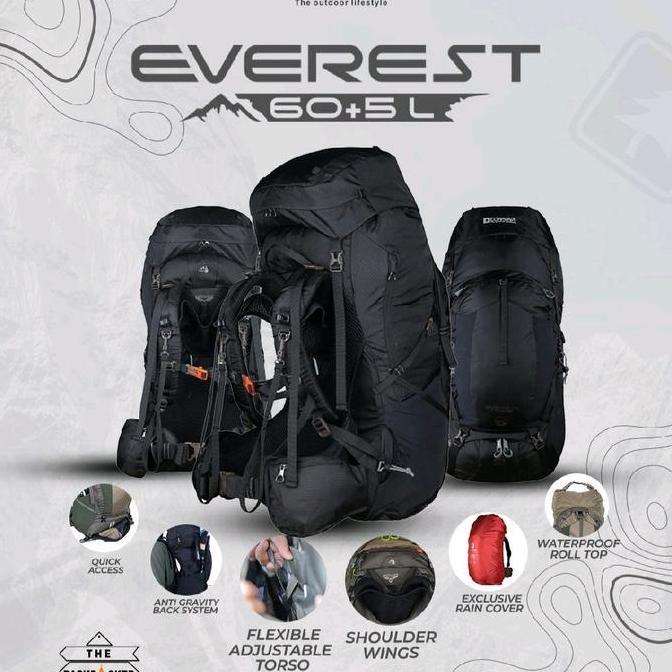 Consina Everest Tas Ransel Gunung 60+5L carrier 60 liter New 2025 Gen 3 upgrade