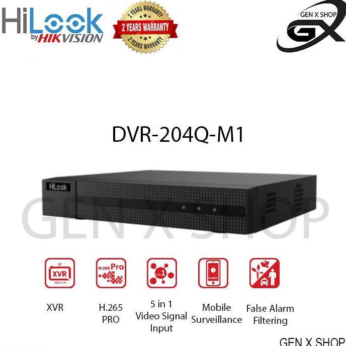 Promo Dvr 204Q-M1 Hilook Up To 5Mp Decorder Cctv 4 Channel Support Audio