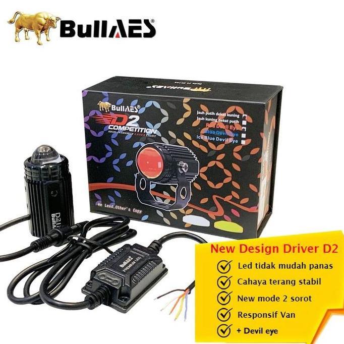 Lampu Tembak Laser D2 PLUS Hi Loo 15 tt Plus Laser Premium merk BULLAES