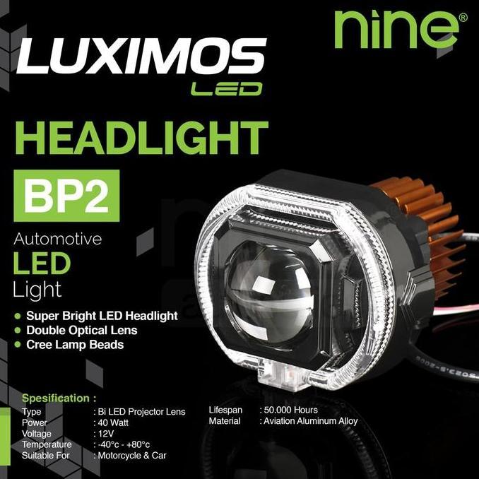 LAMPU BI-LED BILED MOTOR PROJECTOR MOTOR 9NINE LUXIMOS BP2 40 TT SHROUD DEVIL RGB