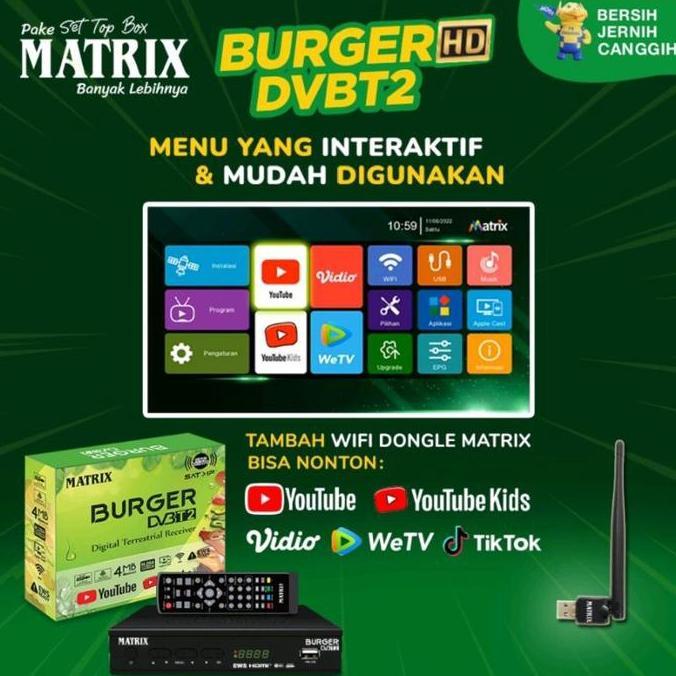 Matrix Apple Merah /Silver /Kuning New Super HD - STB TV