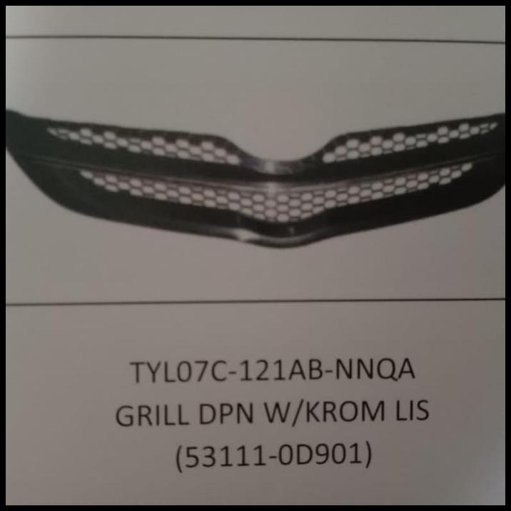 GRATIS ONGKIR GRILL DEPAN BAGIAN ATAS LIST CHROME VIOS 2007 GEN 2 