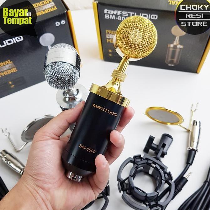 Paket Microphone BM8000 Full Set Soundcard V8plus