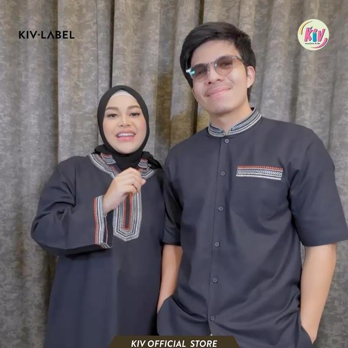 KIV Sarimbit Cream Bayanaka Series Lebaran Baju Muslim Raya Keluarga Family Set Couple Gamis Pasanga