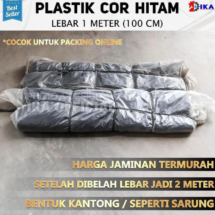 BLOCHEA Plastik Cor Hitam PE Meteran Tebal 60 Micron Packing Kantong Terpal / PLASTIK COR HITAM - CO