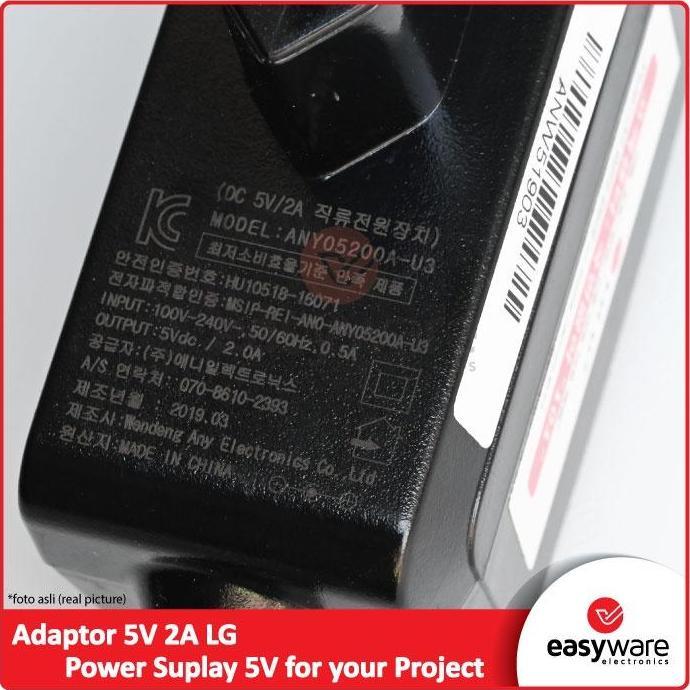 ADAPTOR 5V 2A LG ORIGINAL POWER SUPPLY 5V 2A