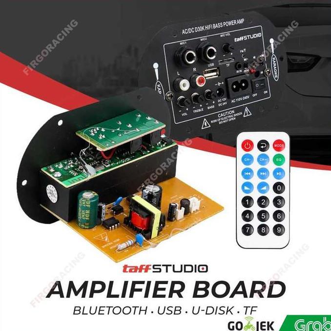 Kit Power Amplifier Subwoofer Bluetooth FM USB 35W DC 12V 24V AC 220V