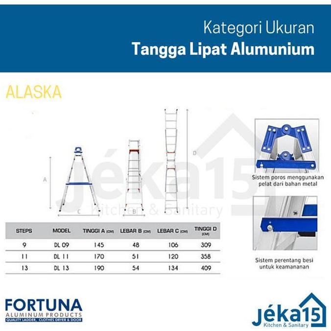 Sale Tangga Alumunium Lipat | Fortuna Alaska | Fortuna Alitma