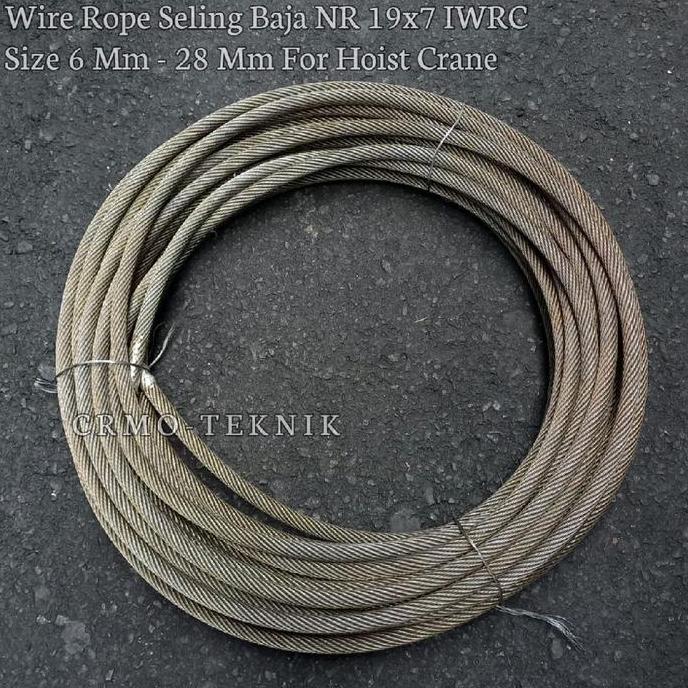 Murah Wire Rope Kawat Seling Baja 19X7 Iwrc 16 18 19 20 22 24 Mm Sling Baja
