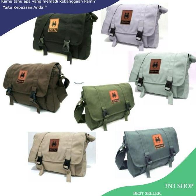 TAS SLEMPANG KANVAS TAS SLEMPANG PRIA WANITA TAS KULIAH KERJA TAS SLEMPANG MIQDI BAG