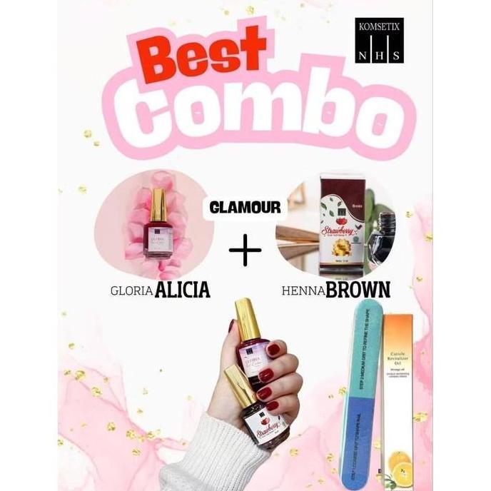 Sumimasen- Kutek Henna Strawberry Nail Henna 14 Ml - Pacar Nail Henna Original - Henna Pacar