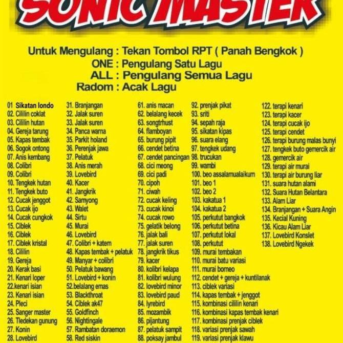 Dbutsu- Masteran Burung Sonic Mp3 Murai Original