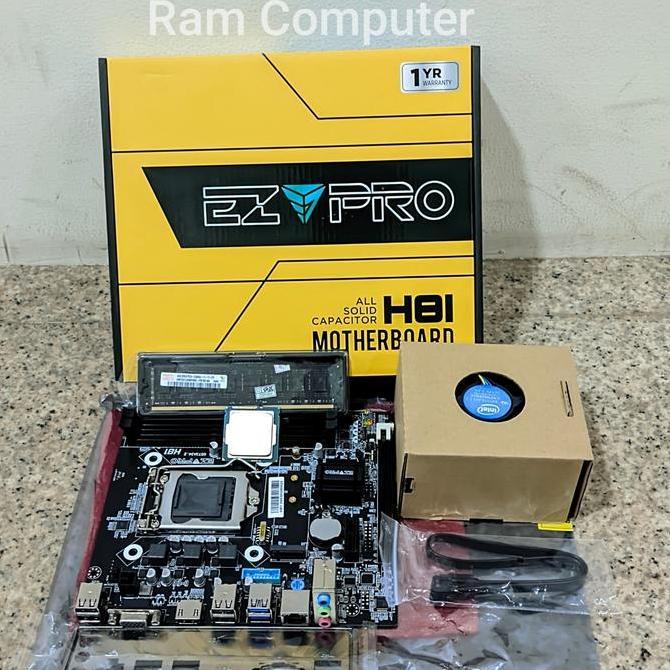 Paketan Baru Core I3/I5/I7 Gen4 + Mobo H81 + Ram Ddr3 + Fan Kualitas Terbaik Harga Termurah