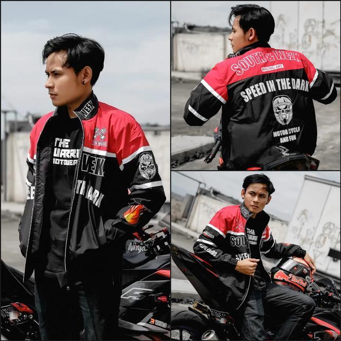 Jaket Parasut Nascar - Jaket Racing Original Southweek - Jaket Motor Windbreaker Original Dan Terper