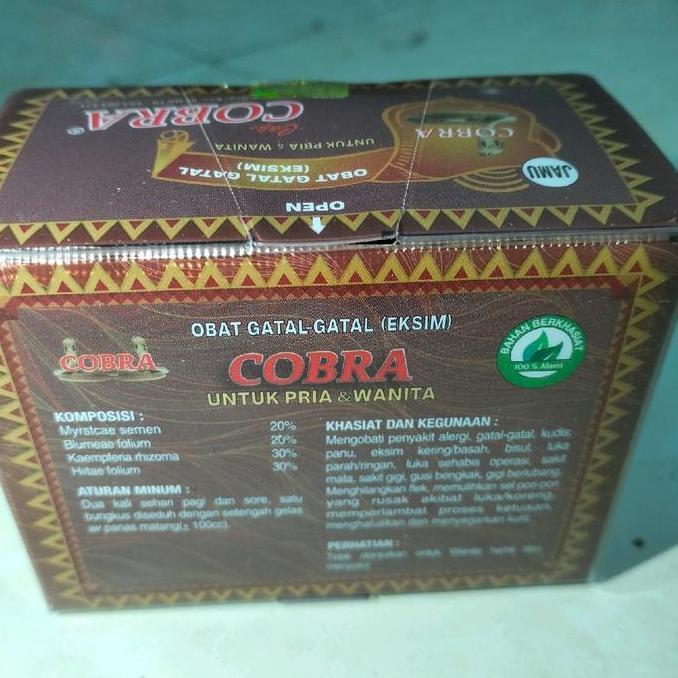 Kenk- Jamu Serbuk Cobra Gatal Original 12 Bungkus - Kotak Penuh