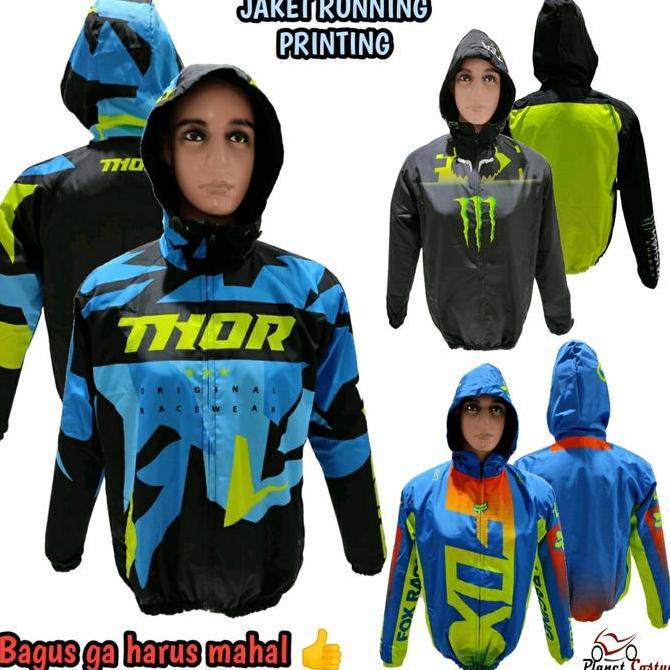 PCJ9 Jaket Hoodie Running Motif jersey celana cross motor trail motocross
